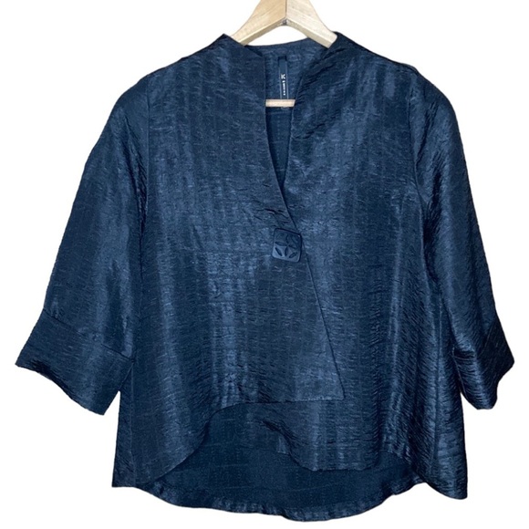 IC by Connie Kay | Black Jacket Single Button Asymmetrical Hem L - Picture 1 of 4